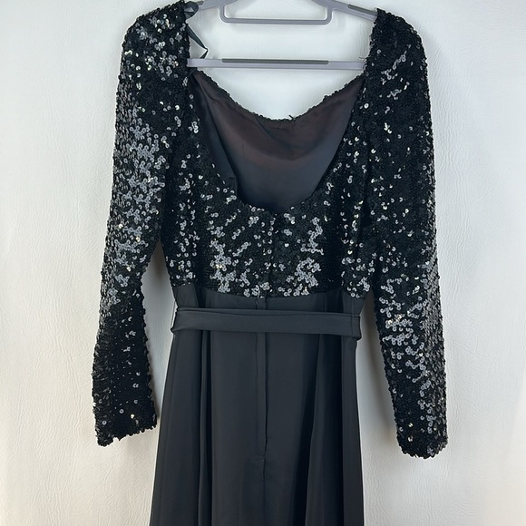 Vintage Sequin Chiffon Maxi Dress - Picture 7 of 11